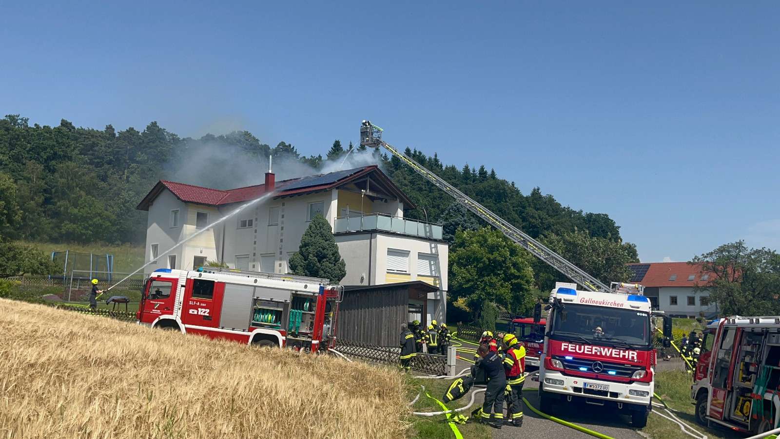 Dachstuhlbrand am Gallusberg