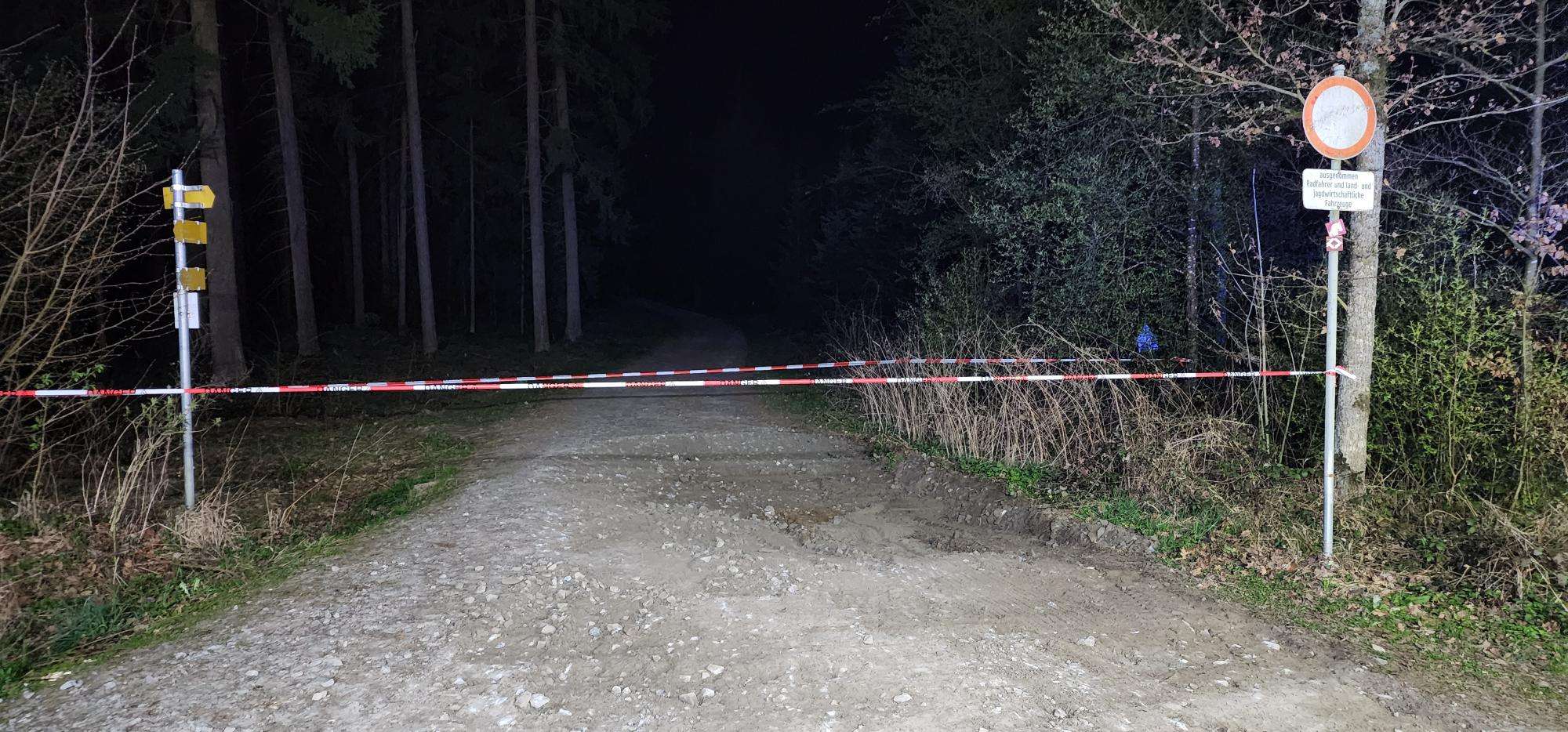Einsatz nach Ölverunreinigung auf Güterweg