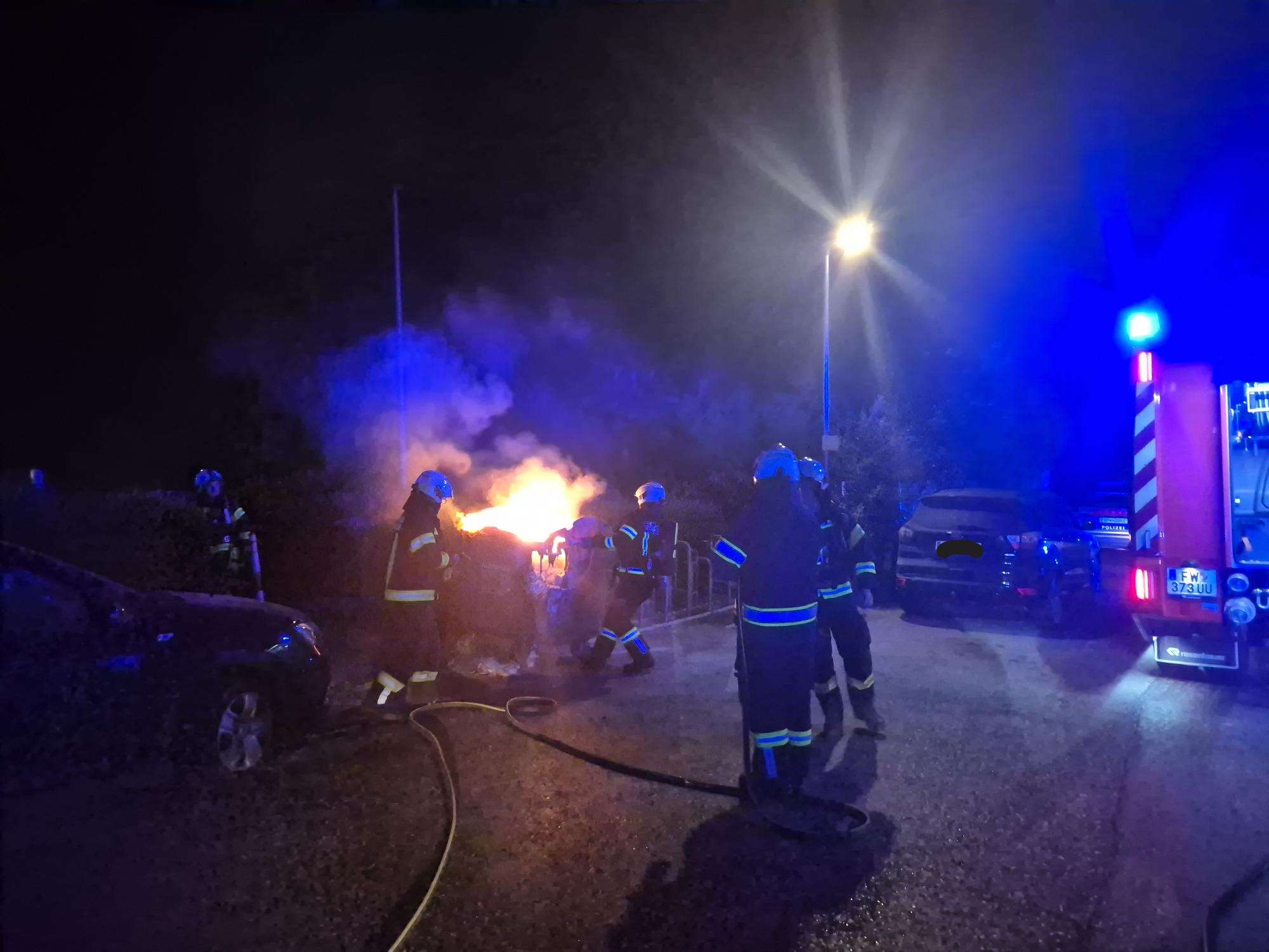 Brand Abfall im freien