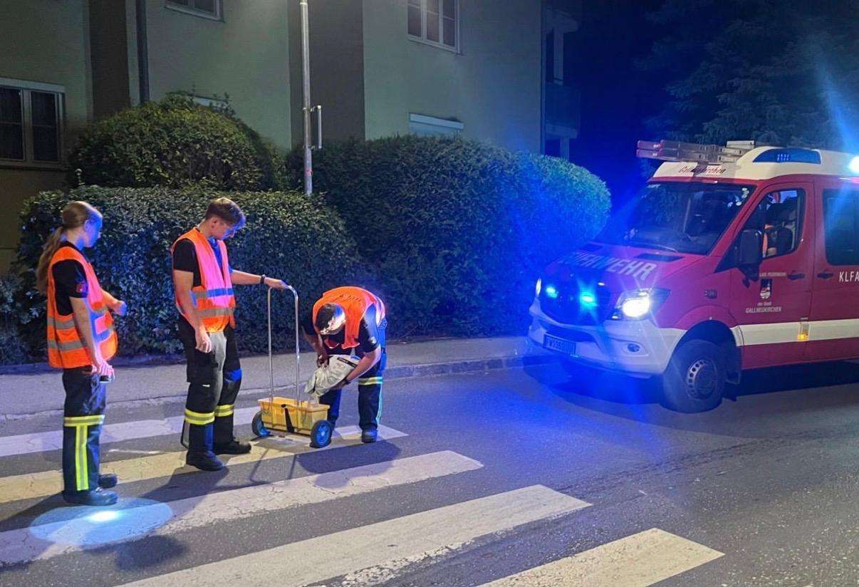 Ölspur quer durch Gallneukirchen