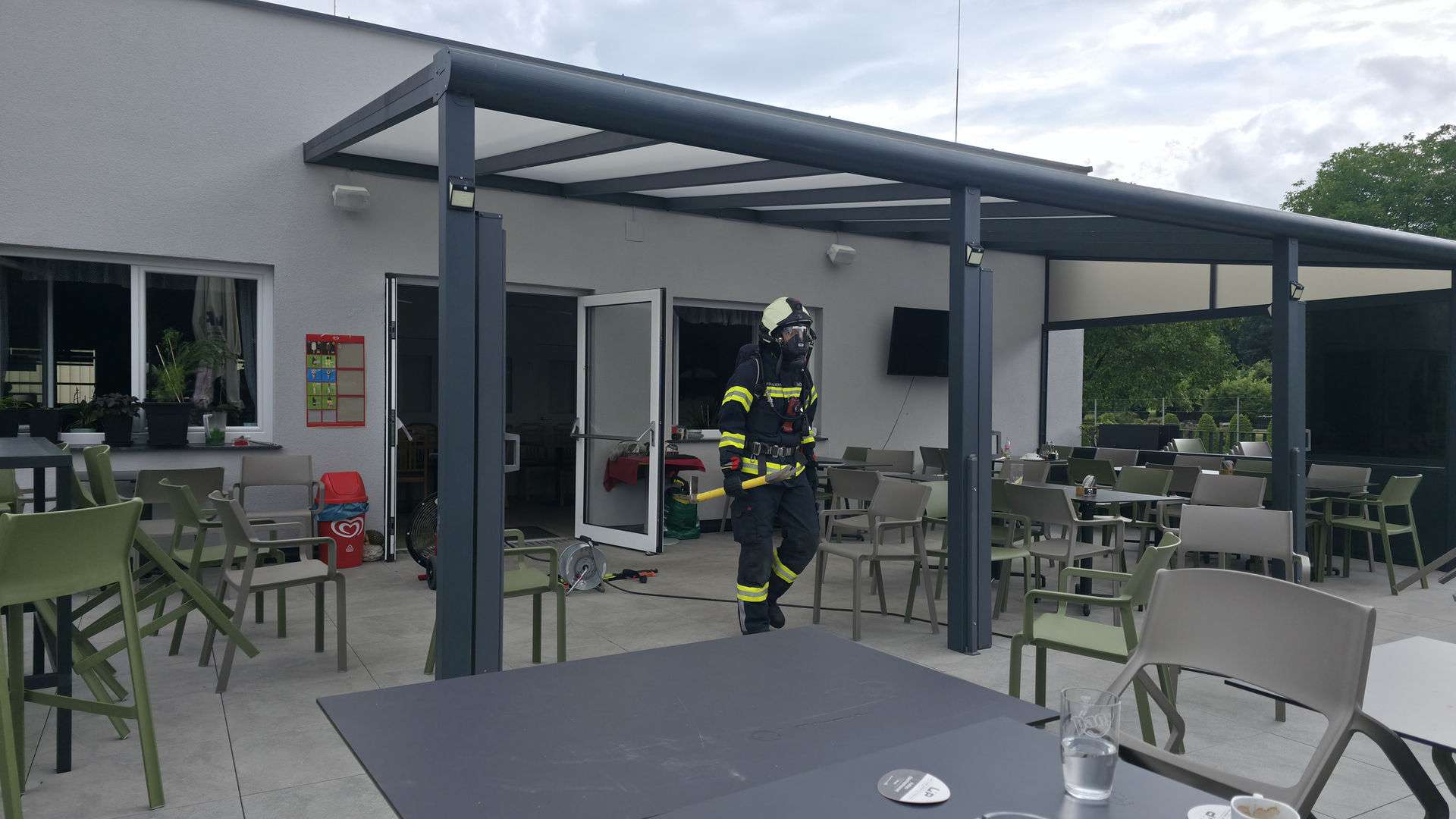 Fettbrand in der Küche Einsatz am Badweg