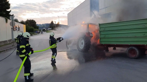 Traktorbrand in Gallneukirchen