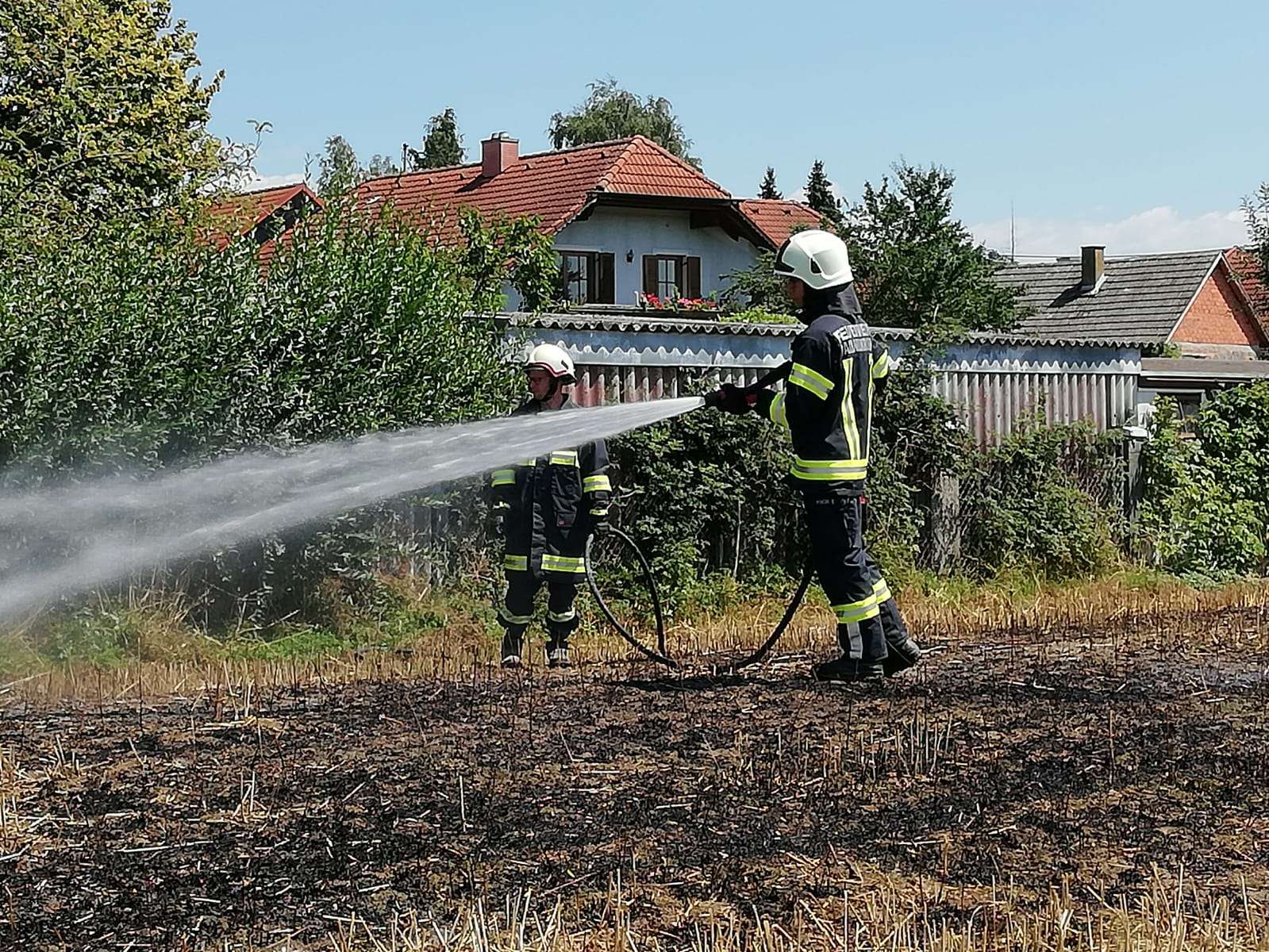 Feldbrand am Gallneukirchner Stadtrand