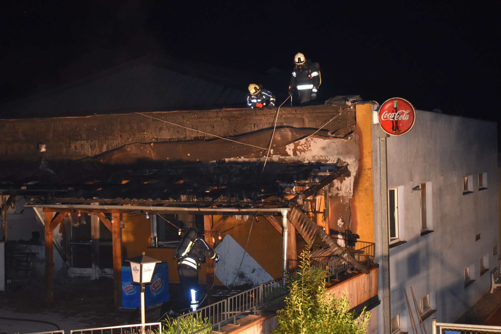 Brand bei der Tennishalle Gallneukirchen